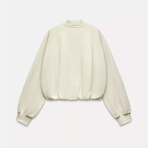 Zara Cream Bomber Jacket